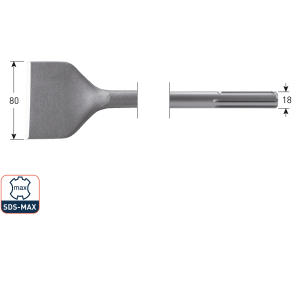 SDS-max spadebeitel, 80x300