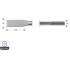 SDS-max tandbeitel, 38x280