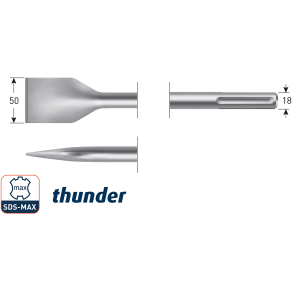 SDS-max spadebeitel, Thunder, 50x380